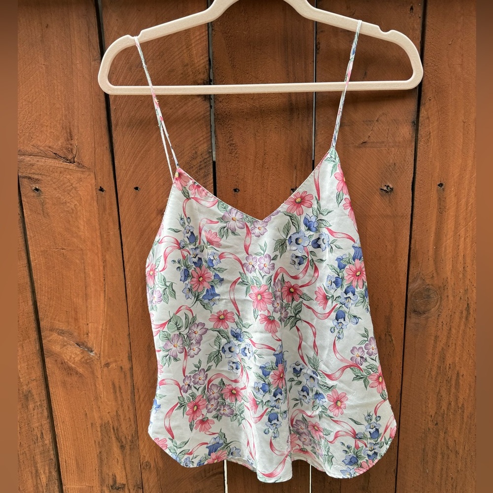 Vintage Floral Slip Tank Top